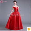 On Sale Cap Sleeve Chinese Style Long Satin Colorful Bridal Gown Bridesmaid Dress